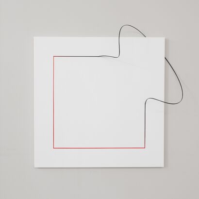 Excesses (distortions, square, red) - a Paint Artowrk by Antonella Bergamin